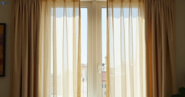 Dull dusty drapes in wandana-heights-vic before professional cleaning